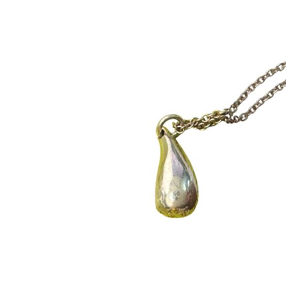 Tiffany & Co Elsa Peretti Small Teardrop Pendant Necklace Sterling Silver 16.5" - Picture 7 of 10